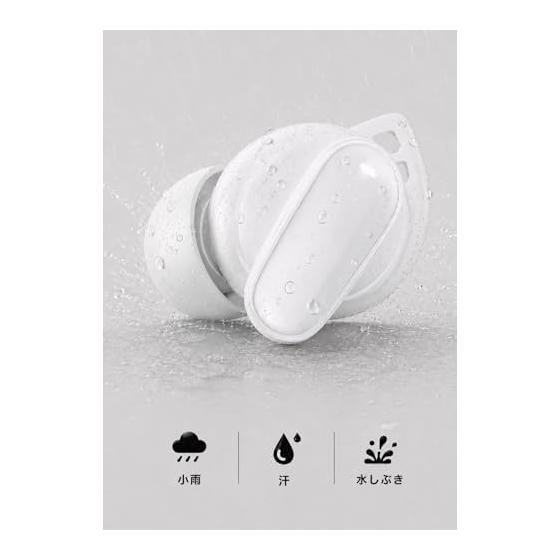 Беспроводные Bluetooth-наушники с 6 силиконовыми микрофонами, ИИ-шумоподавление для звонков ENC, водонепроницаемость IPX7, до 65 часов воспроизведения, 2025