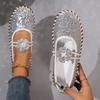 Bling Flowers Round Toe Flats Spring/autumn New Shallow Shoes Female 2025 High Quality Slip-on Sweet Flats Sapatos Planos