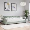 VidaXL Daybed with Mattress Light Grey 100x200 Cm Velvet 3196912