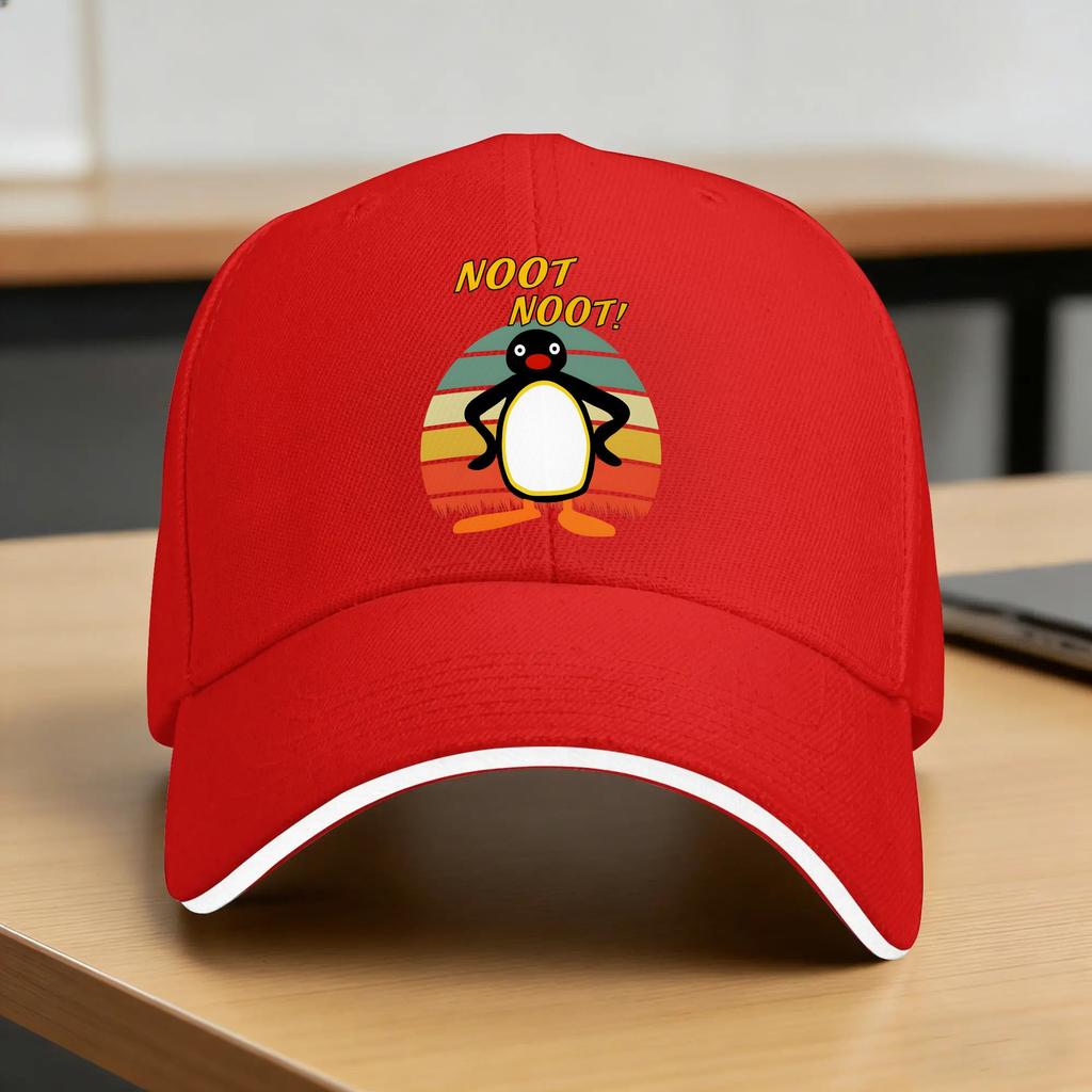 Summer Casual Baseball Cap Noot Noot Pingu Funny Pingu Meme Outdoor Sport Trucker Hat For Couple Women Classic Snapback Cap