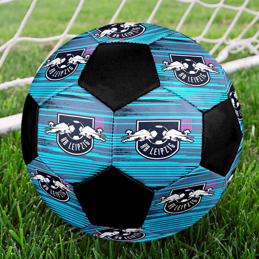 RB Leipzig Indoor Soccer Ball Colorful All Ages Size 5 Machine Stitched PVC Competition Ready Durable High-Bounce
