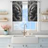 2pcs Brick Carving Printed Curtain for Home Decor - Rod Pocket Window Treatment for Bedroom, Office, Kitchen, Living Room