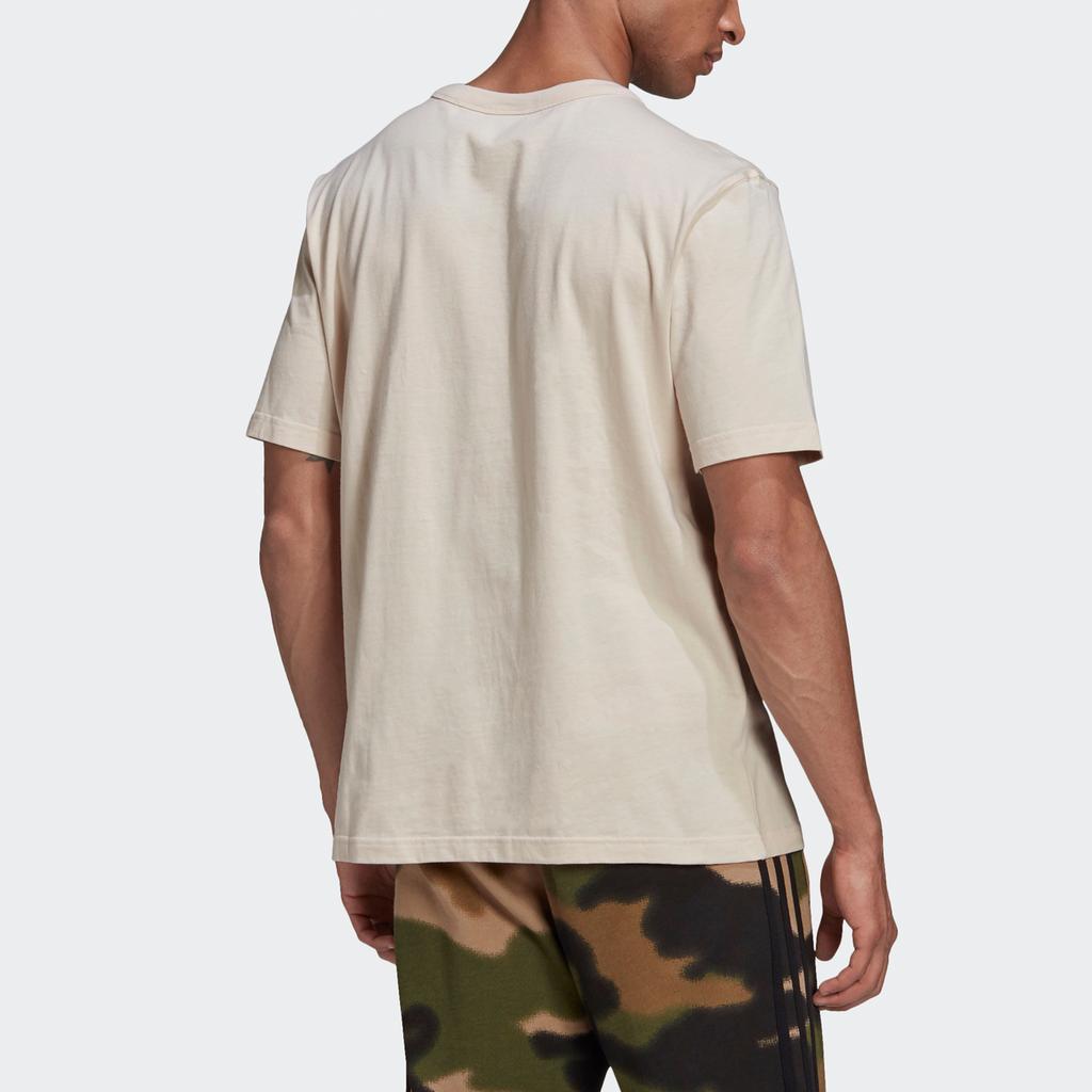 Adidas Originals R.Y.V T Shirts Men's Ecru Crew Neck Moderate Straight Fit GN3298