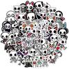 50PCS Cartoon Skeleton Animal Stickers, Cute Skull Decals for Notebook Journal DIY, Waterproof Decoration