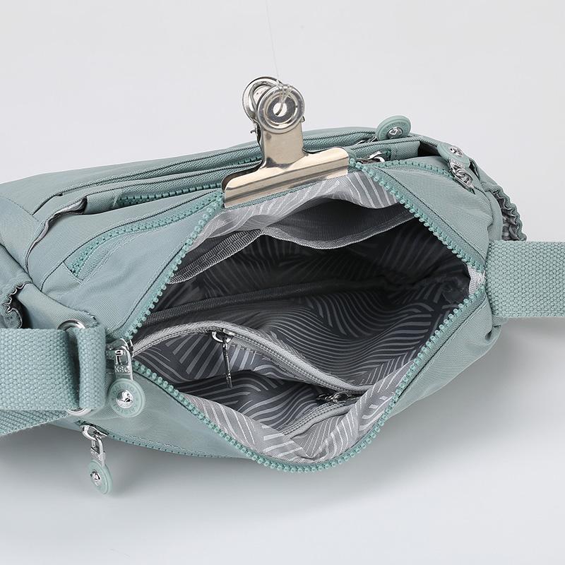 Женская сумка через плечо, нейлоновая сумка, многослойный карман, большая вместимость, сумка через плечо