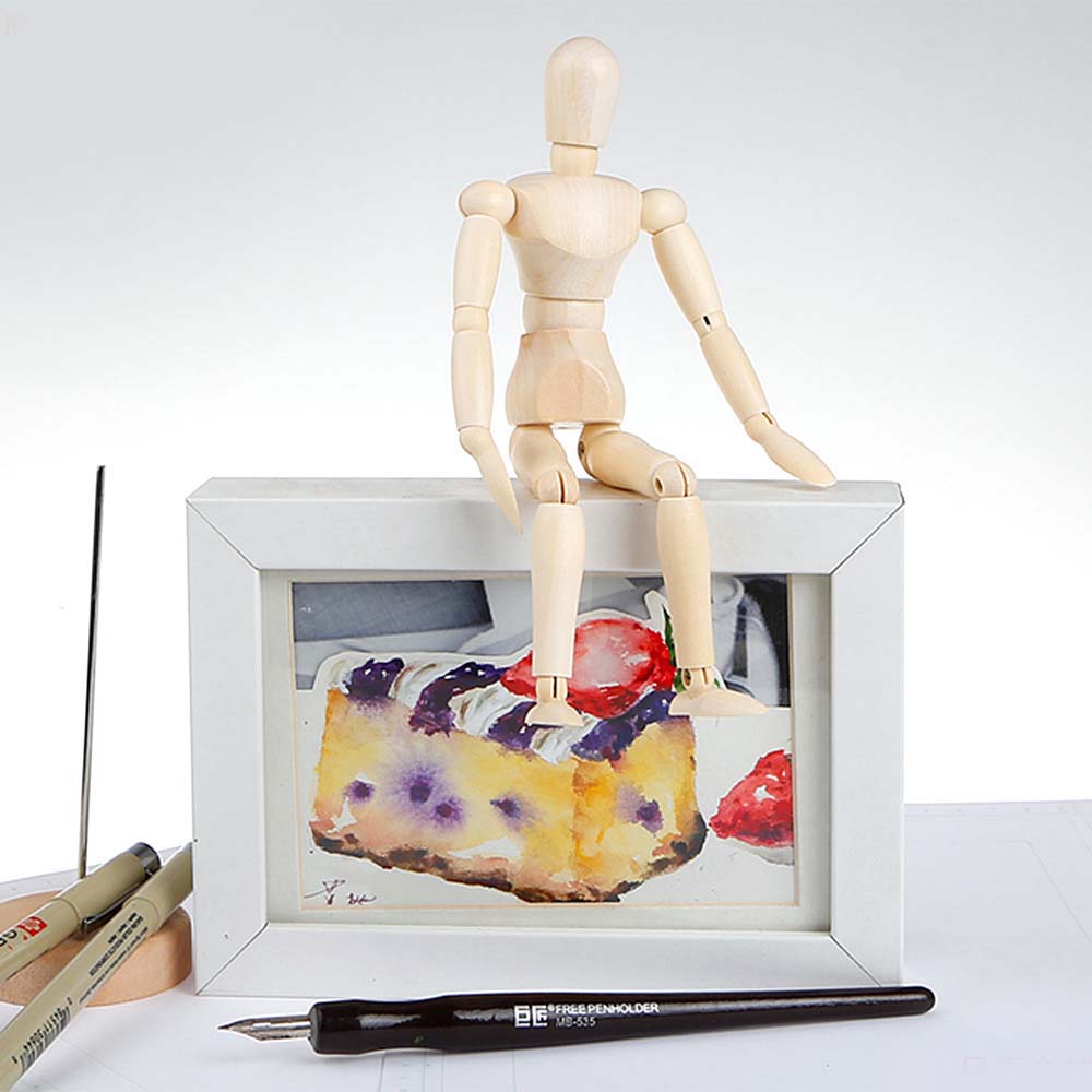 Artist Movable Limbs Sketch Draw Home Decor Wooden Toy Mannequin Figure Model Action Toy Figures