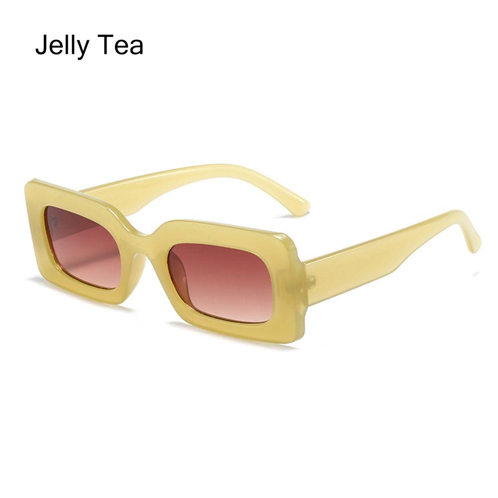 Women'S Sunglasses Fashion Vintage Rectangle Purple Pink Square Sun Glasses Girls Colorful Sun Glasses Ladies Uv400 Eyewear
