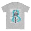 Мужская футболка Hatsune Miku Vocaloid Girl Хлопковые Топы Уличная Одежда Круглый Вырез Короткий Рукав