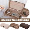 Flip Lid Rectangular Wooden Box Vintage Pine Treasure Chest Storage Subtlety Gift Packaging Boxes
