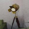 Handmade Tripod Studio Floor Lamp Marine Flap Searchlight Chrome Nickel Retro Spotlight Focus Floor Lamp Home Decor