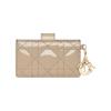 Dior Модный и изысканный картхолдер и кардхолдер Lady Dior из лакированной телячьей кожи с ротанговым узором, женская модель, песочного цвета