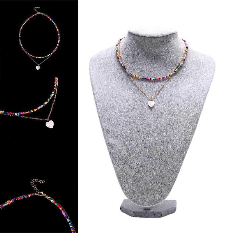 Богемные женские разноцветные бусины ручной работы ожерелья с любовью ювелирные изделия подарок
