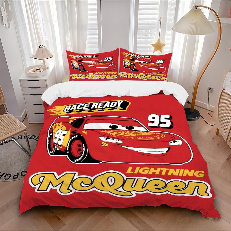 3Pcs Mcqueen Race Ready Bedding Sets For All Sizes New 3D Printed Bed Cover Comforter Duvet Cover Pillowcase Bedroom Decoration