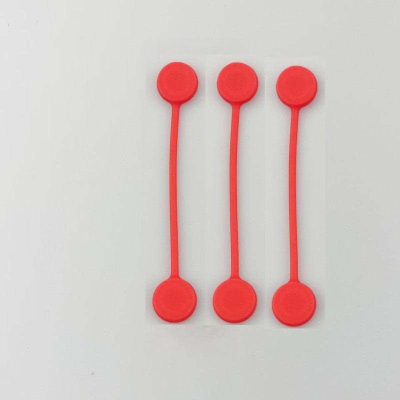 3pcs Silicone Magnetic Cable Tie Reusable Wire Organizer For Bundling And Securing Headphone Or Data Cables