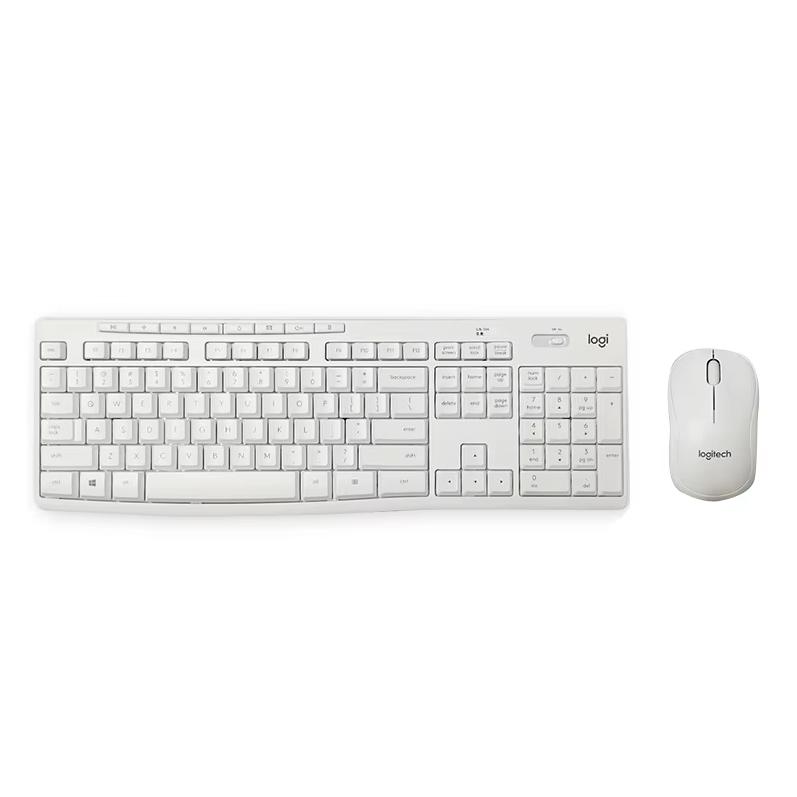 Logitech MK295 Enterprise Light Sound Keyboard and Mouse Set Wireless Bluetooth Office Set Full Size with Wireless 2.4G Receiver