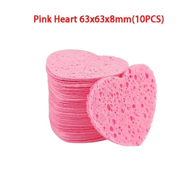 10 шт. очищающая губка для лица отшелушивающая маска для лица спа-массаж для снятия макияжа более плотный компресс Flower Heart натуральная целлюлоза