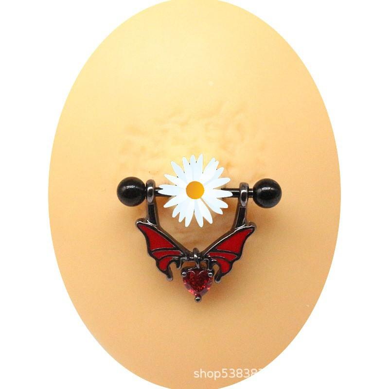Red Bat Navel Lip Nipple Belly Piercing Jewelry Ear Studs Nose Rings Belly Button Rings