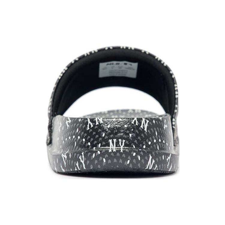 MLB Slipper EVA New York Yankees Beach Trendy Breathable Silent Non-Slip Wear-Resistant Slide Sandals Unisex sandals Black White 3ALPCDM33-50BKS