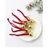 6pcs Christmas Iron Bells Ornaments Set Red Hanging Decor For Tree Modern Christmas Tree Party Decorations