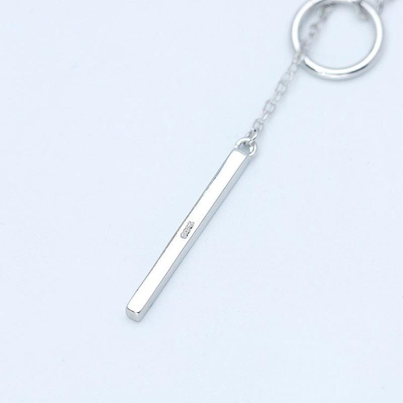 Продажа настоящего 925 стерлингового серебра круглой полосы длинное ожерелье-цепочка ювелирные изделия чокер для женщин свадебный подарок Nk001