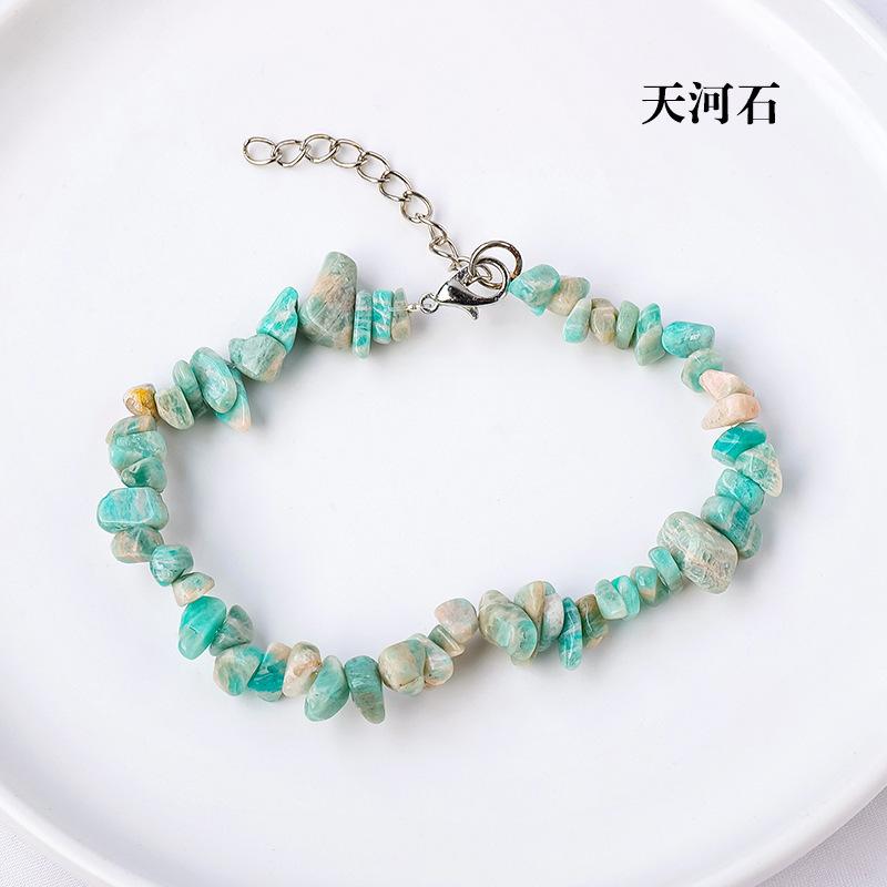 Браслет из натурального хрустального гравия, браслет из нерегулярного агата, модные ювелирные изделия из хрустальных камней