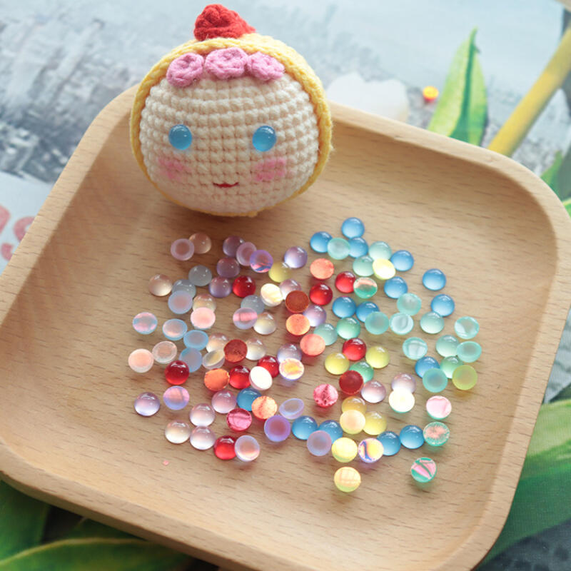New 100/50PCS Round Flat Resin Eyes Cat Safety Eyes Imitation Agate DIY Plush Animal Toy Doll Eyes Sewing Handcrafts Accessories