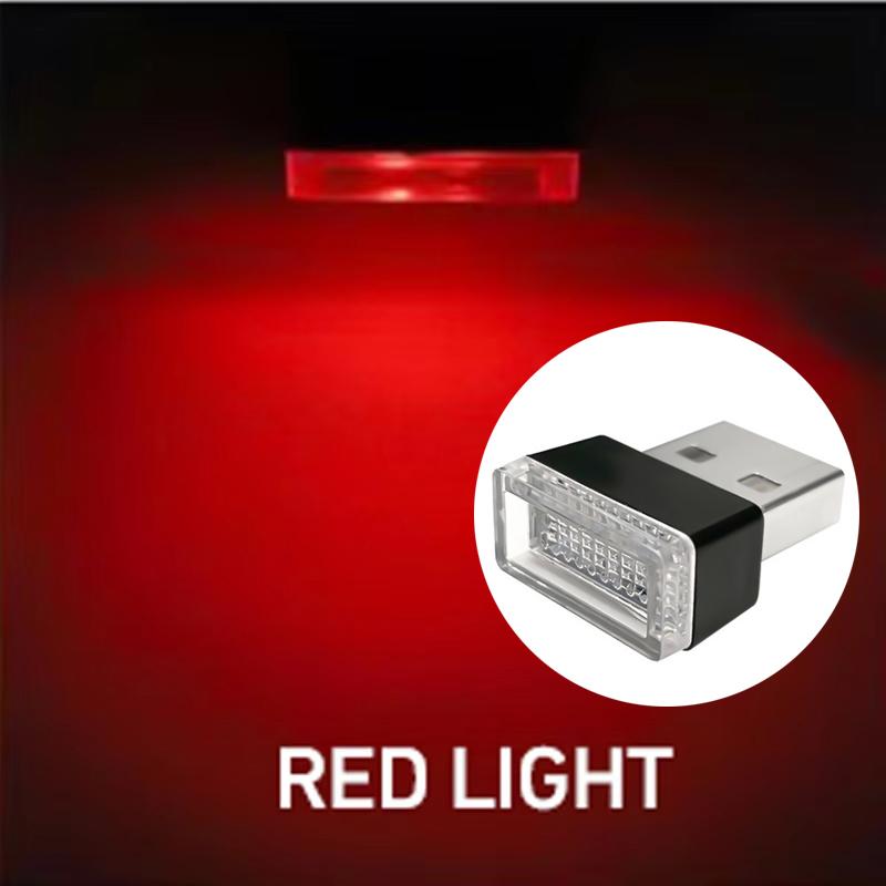 Mini Car Interior Ambient Lights Atmosphere Lamp USB LED Car Lights PC Car Decoration Light Plug and Play Decor Lamp Lighting