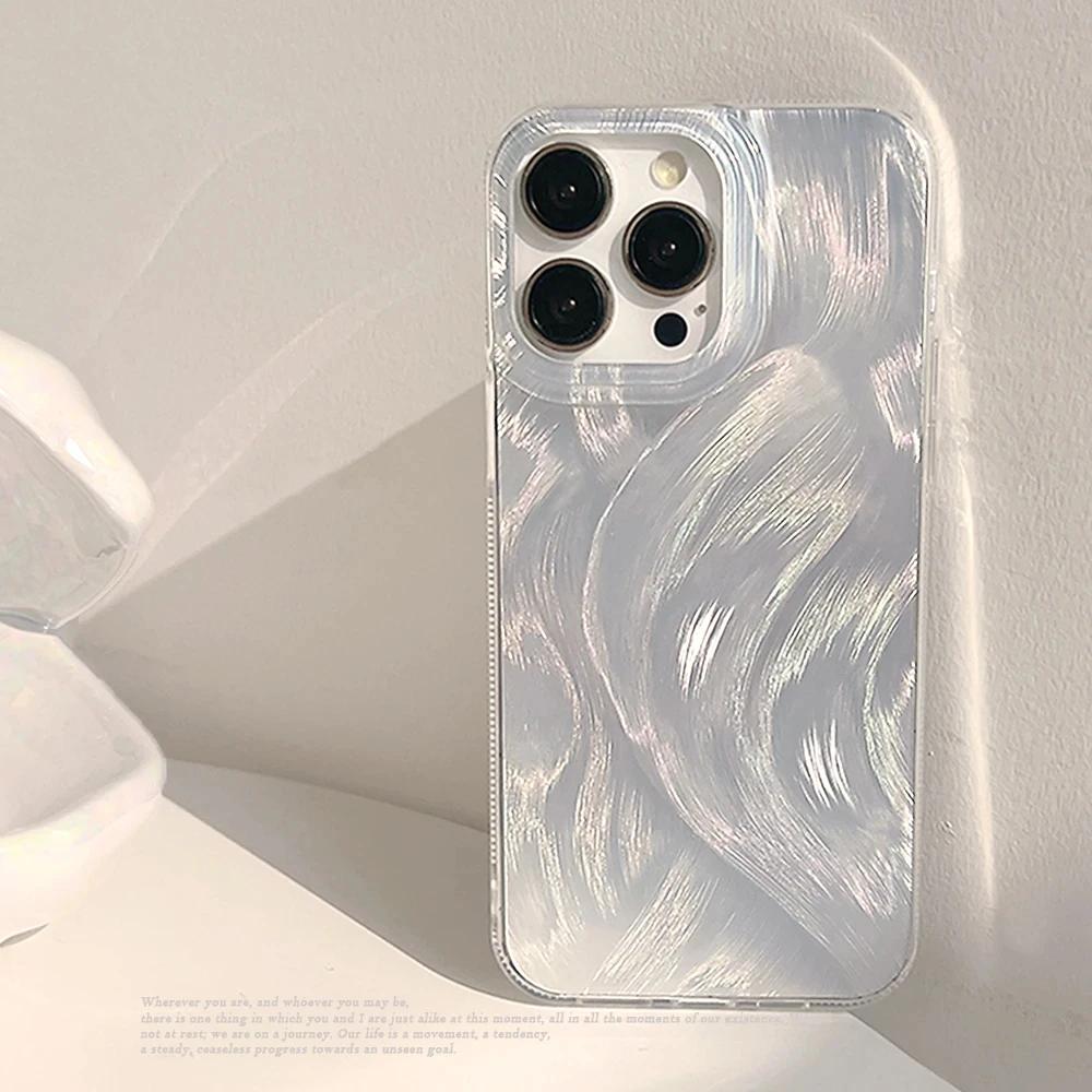 Изысканный силиконовый чехол для iPhone 13 16 Pro Чехол iPhone 15 14 12 11 Pro Max 16 Plus Всесторонний Модный чехол для телефона для девушки