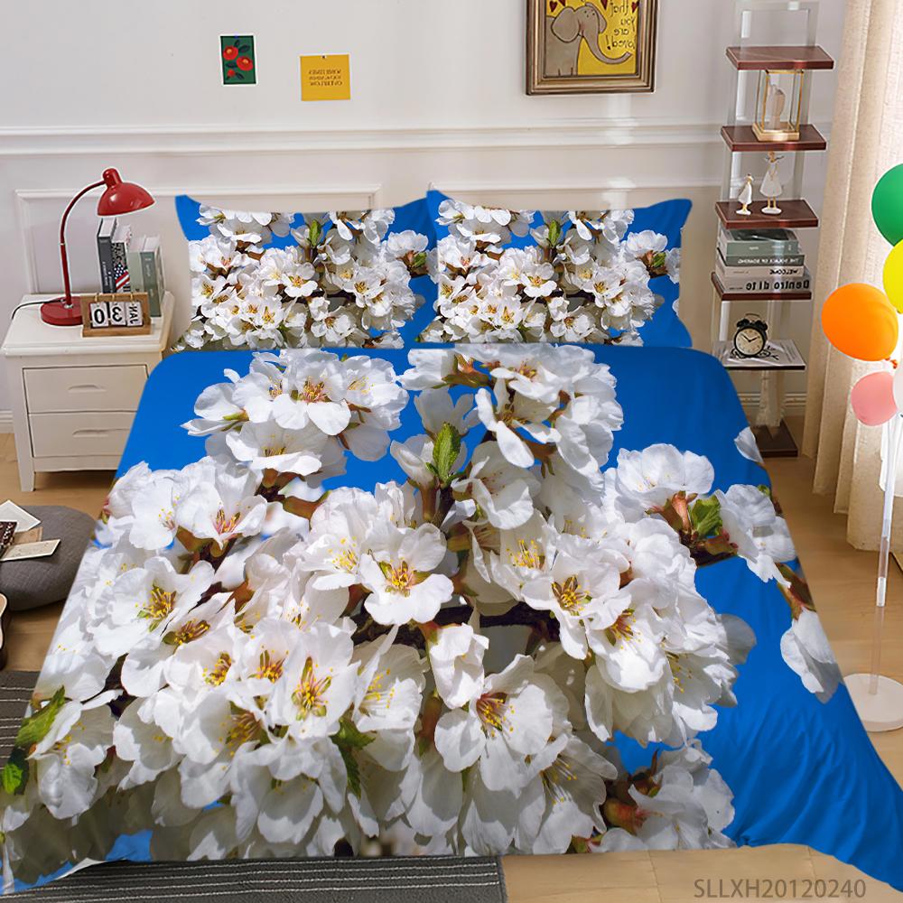3D маленькое постельное белье с рисунком ромашки, односпальная двуспальная кровать, полноразмерная наволочка с рисунком хризантемы и пододеяльник, удобное украшение для дома