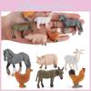 Реалистичные фигурки сельскохозяйственных животных из ПВХ материала с курицей, уткой, коровой для детей, образовательная игрушка