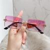 UV400 Eyewear Rectangle Sunglasses Vintage Sunglasses Frameless Sunglasses Sunglasses for Women