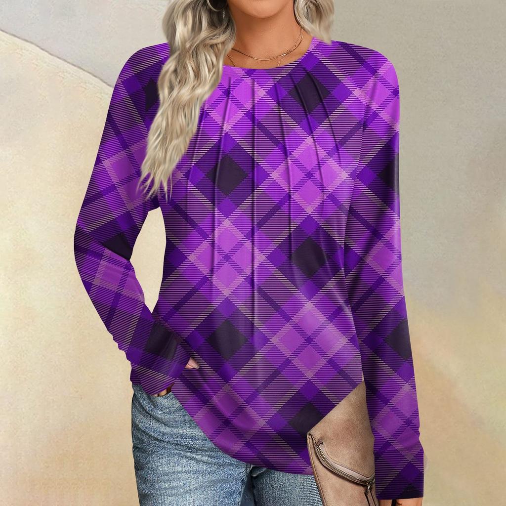 Женская мода повседневная полосатая, цветная пэчворк с длинным рукавом и круглым вырезом