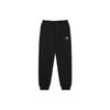 Solid Color Logo Print Cuffed Knit Sweatpants Kids Bottoms Black VN000G34BLK