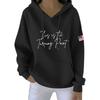 Women's Casual Fashion Print Long Sleeve Hooded Sweatshirt Top