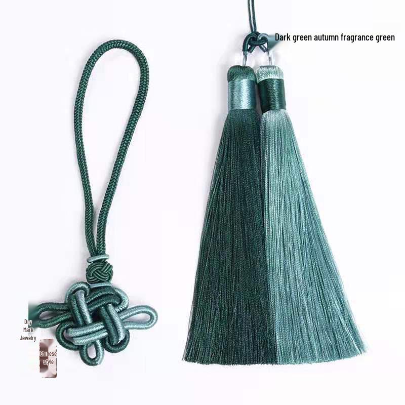 Двухцветная кисточка-подвеска в виде китайского узла для рукоделия