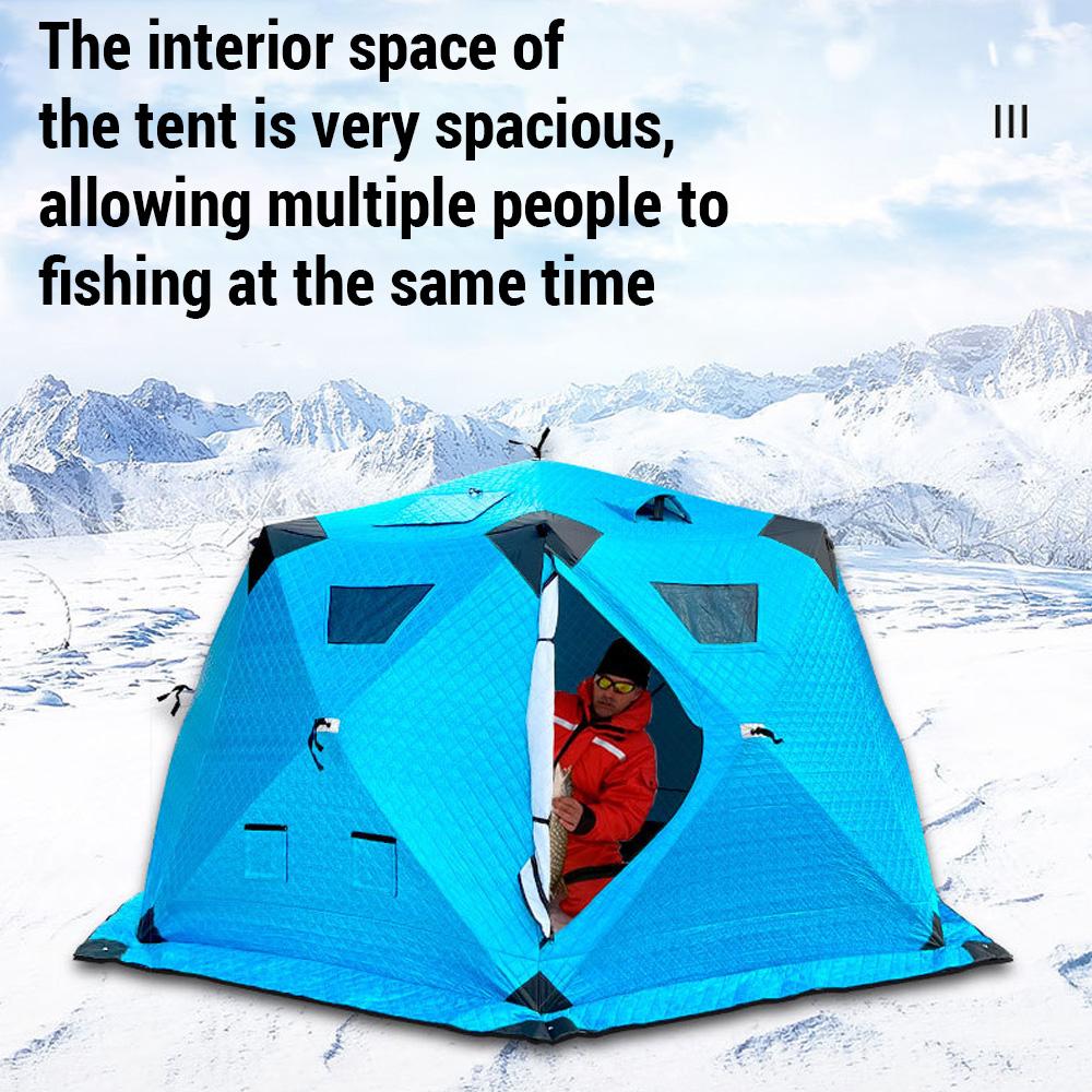 Палатка для зимней рыбалки на открытом воздухе, изолированная палатка для быстрой установки на 5-8 человек