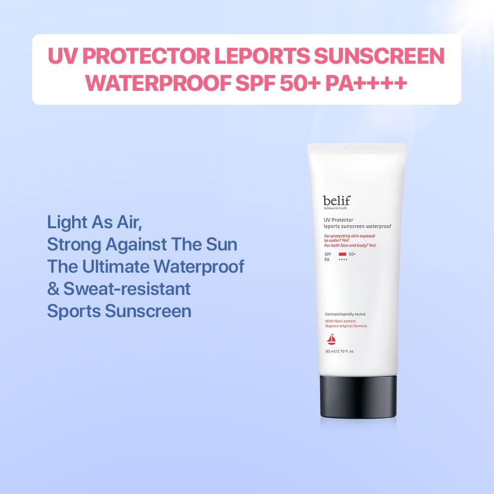 belif Защита от ультрафиолета Leports Sunscreen Waterproof 80мл (SPF50 +)