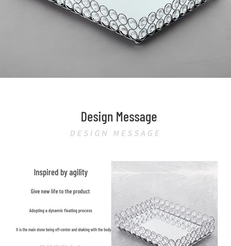 Элегантный хрустальный зеркальный поднос: Настольное украшение, Фруктовница, Металлическая подставка для торта для хранения, Свадебный реквизит, Чайный поднос, Тарелка для чашки.