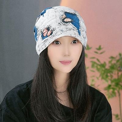 Double-sided Beanie Cap Camouflage Ear Protection Hat Fashion Cover Head Cap for Women