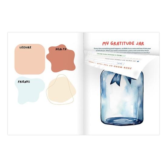 2026 Доска Визуализации Планировщик Целей Журнал 120 Страниц Организатор Списка Желаний для Планирования Будущего и Отслеживания Мечт Практичный Подарок для Самосовершенствования