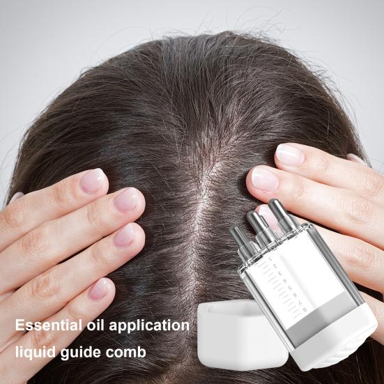 Yousheng Портативная расческа-аппликатор для кожи головы для роста волос, ухода за волосами и нанесения эфирного масла, съемная и моющаяся массажная щетка для кожи головы