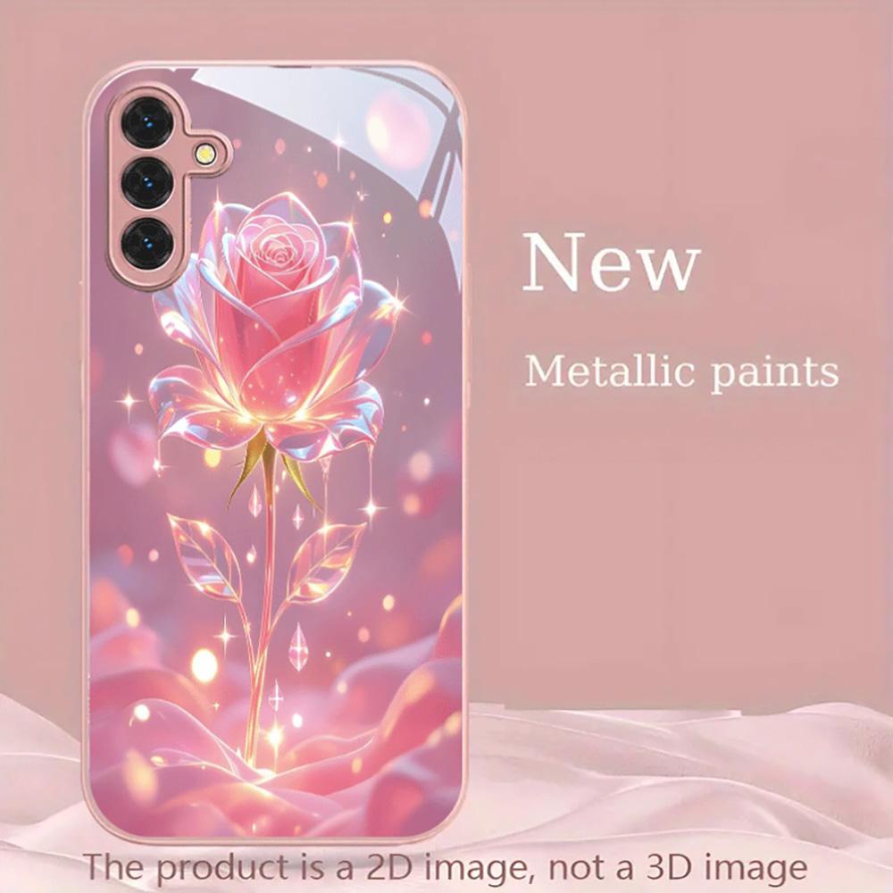 Стеклянный чехол для телефона с цветами лотоса для Samsung S26 Ultra S25 S24 S23 Plus A57 5G A56 A55 A54 A53 A37 A36 A17 A26 A25 A24 Чехлы Обложка