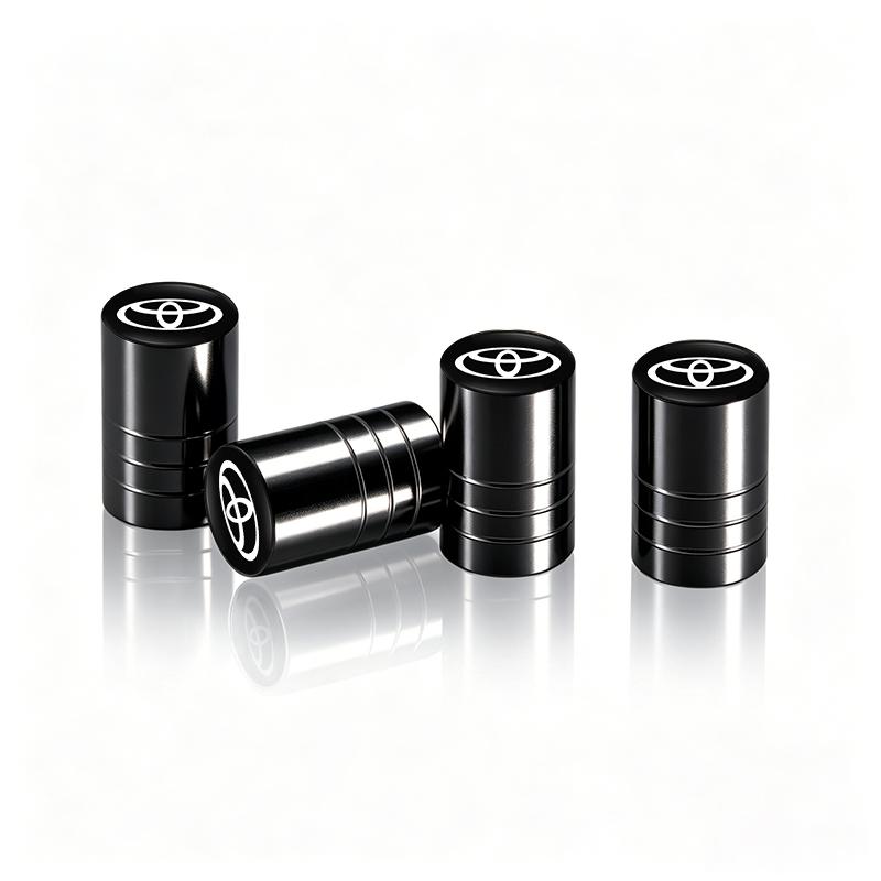 4Pcs Matt Car Wheel Tire Valve Caps for Toyota TRD RAV4 Corolla Camry Frontier Supra C-HR Tacoma PradoCorolla CHR Accessorie