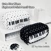 Star Piano Keyboard Print Pen Bag Multi-Layer Stationery Pouch Pencil Pouch  School Supplies