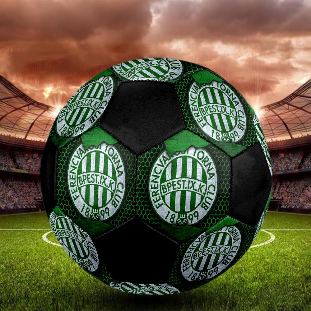 SIZE 5 Ferencvárosi TC Soccer Ball Colorful All Ages Machine Stitched PVC Competition Ready Durable High-Bounce