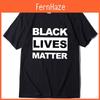 Стильная черная футболка 'Black Lives Matter' против расизма для унисекс, повседневная и удобная