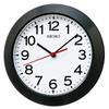 Seiko Clock Black Wall Diameter X KX241K, Analog, Radio-Controlled, Metallic, Clock/Table Clock, Dimensions 20.3cm 4.4cm