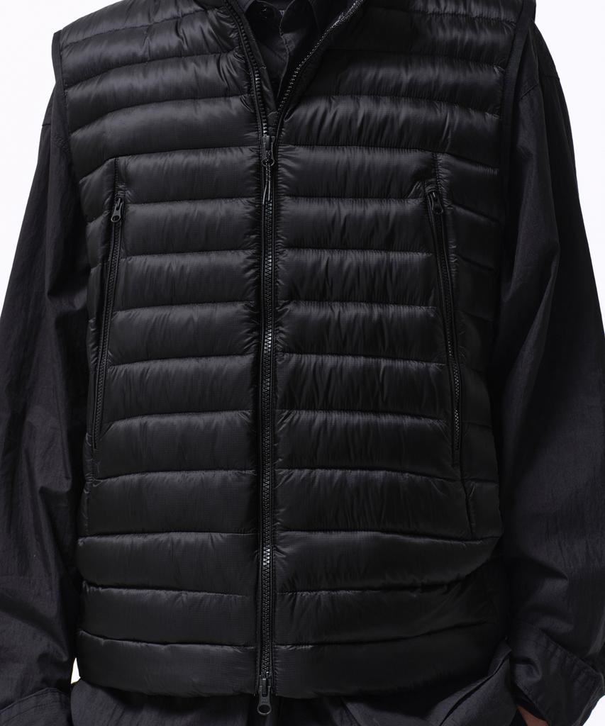 Musinsa Standard [City Leisure] Sheer Ripstop High-Neck Light Down Vest [Black]