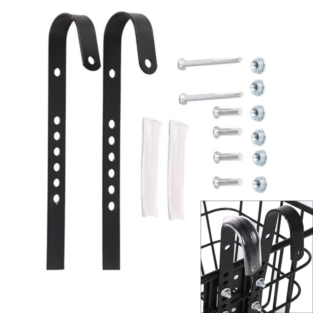 Металлическая передняя корзина для велосипеда, подвесной крюк, регулируемая по высоте, быстросъемный крюк, подвесная грузовая стойка, крюк для руля велосипеда