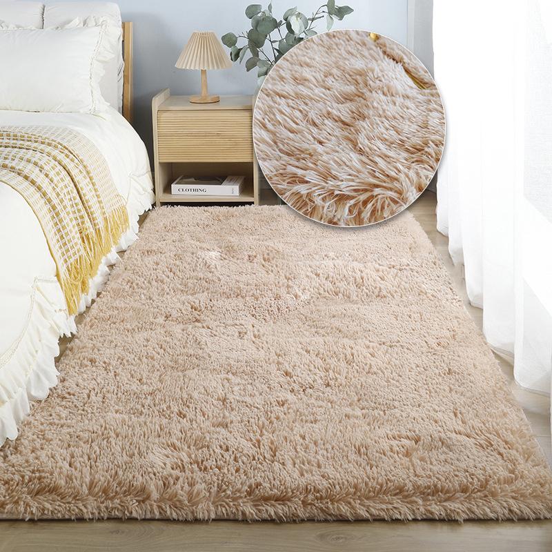 Белый пушистый плюшевый ковер - Мягкая и пушистая ткань для спальни, гостиной и ванной комнаты